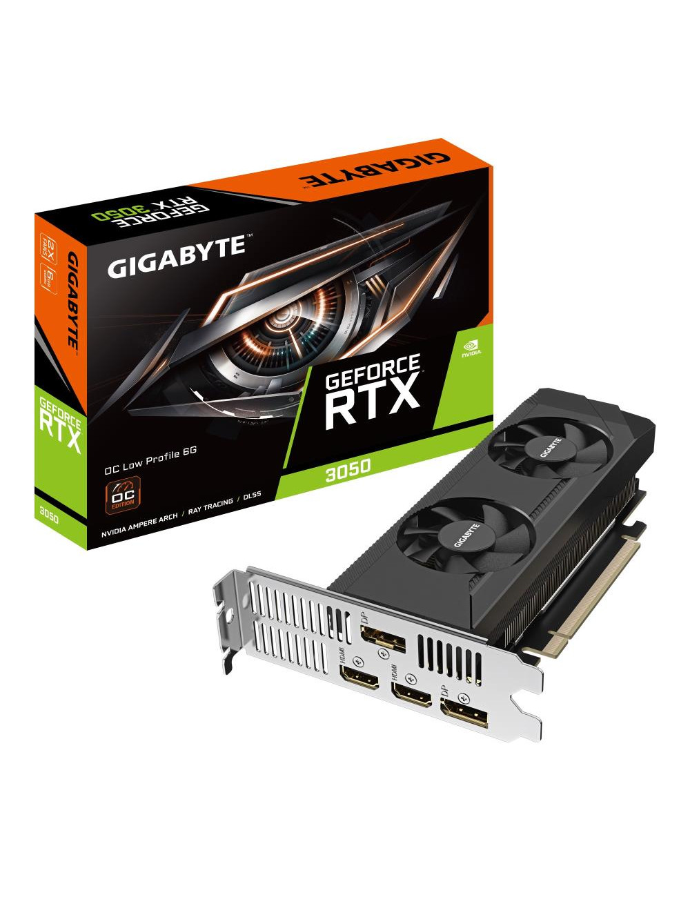 Graphics Card|GIGABYTE|NVIDIA GeForce RTX 3050|6 GB|GDDR6|96 bit|PCIE 4.0 16x|Memory 14000 MHz|GPU 1470 MHz|Dual Slot Fansink|2x