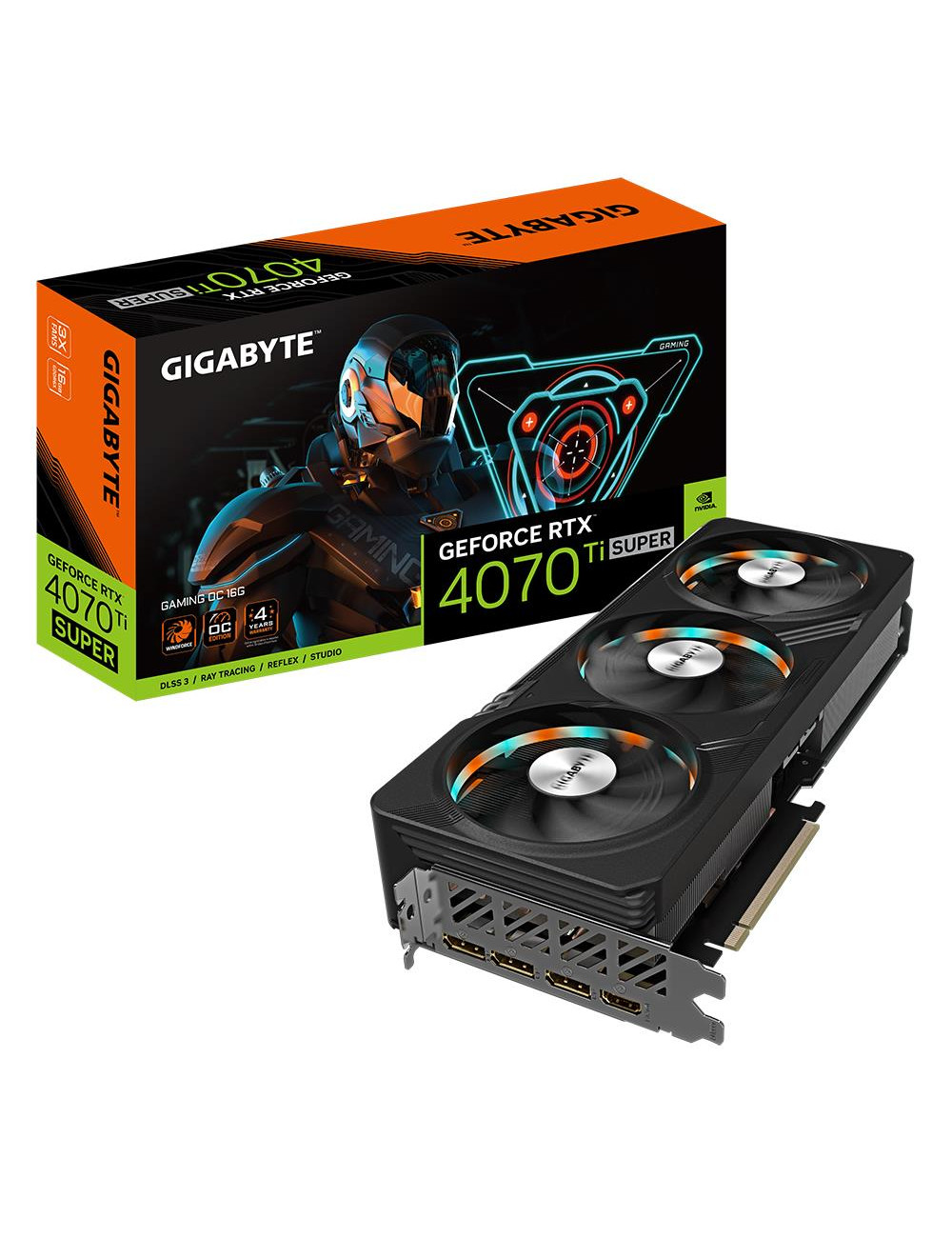 Graphics Card|GIGABYTE|NVIDIA GeForce RTX 4070 Ti SUPER|16 GB|GDDR6X|256 bit|PCIE 4.0 16x|GPU 2655 MHz|1xHDMI|3xDisplayPort|N407