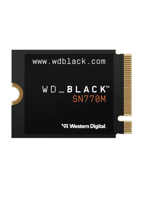 SSD|WESTERN DIGITAL|Black SN770M|1TB|M.2|PCIe Gen4|NVMe|Write speed 4900 MBytes/sec|Read speed 5150 MBytes/sec|2.38mm|TBW 600 TB