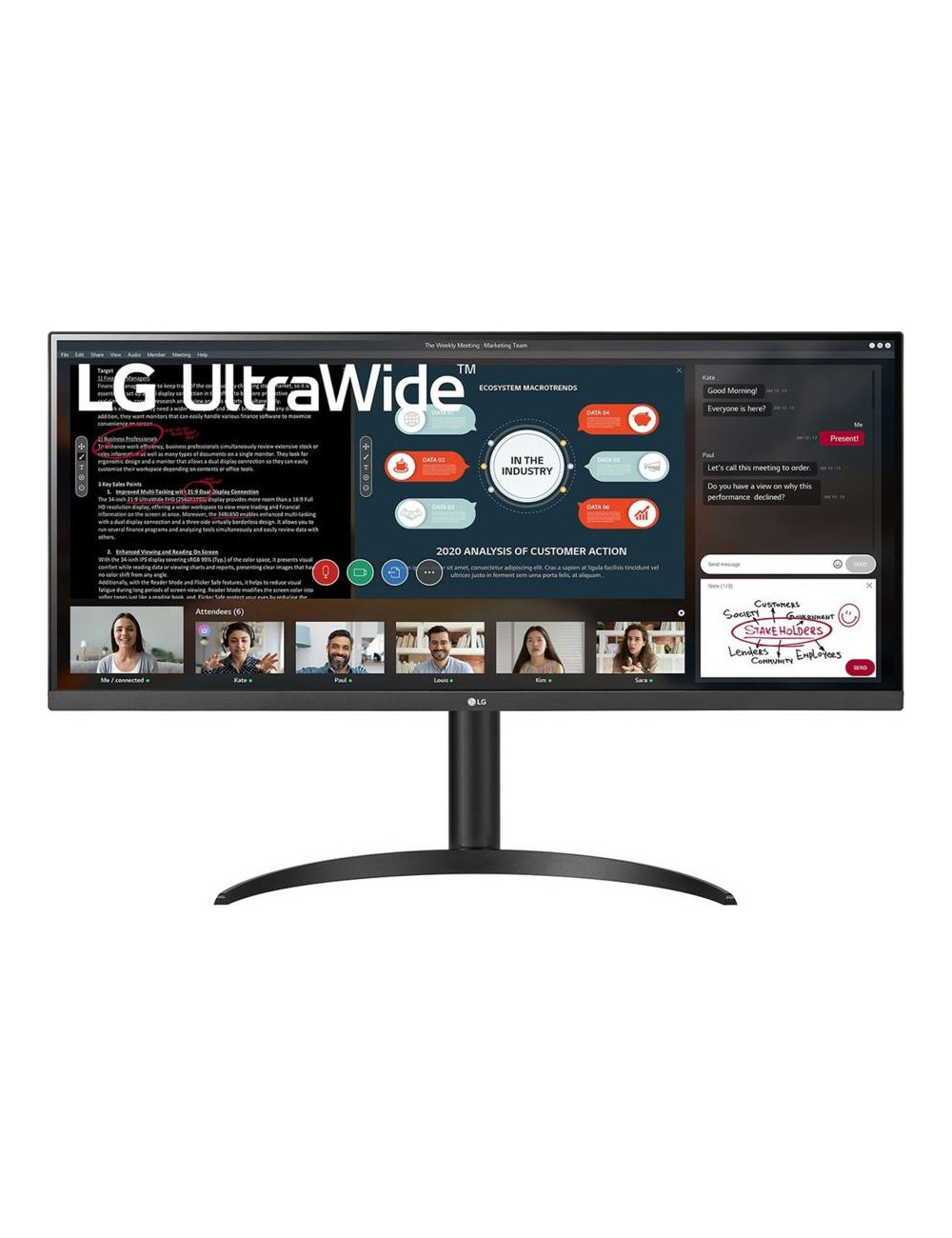 LCD Monitor|LG|34WP550-B|34"|21 : 9|Panel IPS|2560x1080|21:9|60Hz|Matte|5 ms|Height adjustable|Tilt|Colour Black|34WP550-B