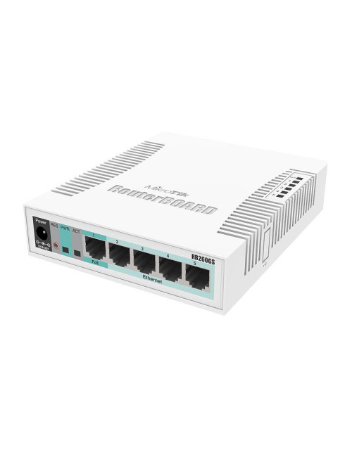 Switch|MIKROTIK|CSS106-5G-1S|Desktop/pedestal|5x10Base-T / 100Base-TX / 1000Base-T|1xSFP|CSS106-5G-1S