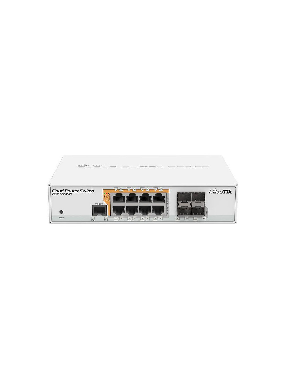 Switch|MIKROTIK|8x10Base-T / 100Base-TX / 1000Base-T|4xSFP|1xConsole|CRS112-8P-4S-IN