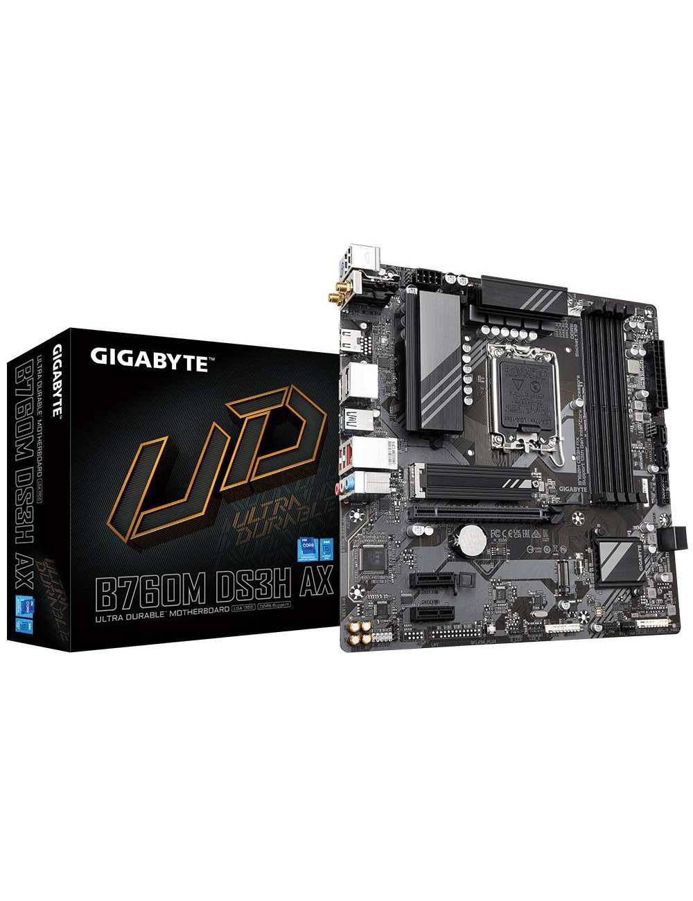 Mainboard|GIGABYTE|Intel B760 Express|LGA1700|Micro-ATX|Memory DDR5|Memory slots 4|2xPCI-Express 3.0 1x|1xPCI-Express 4.0 16x|2x