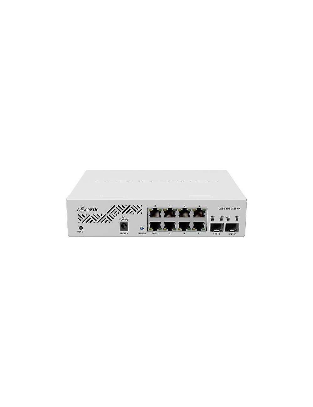 Switch|MIKROTIK|CSS610-8G-2S+IN|Desktop/pedestal|8x10Base-T / 100Base-TX / 1000Base-T|2xSFP+|CSS610-8G-2S+IN