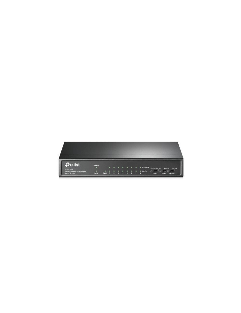 Switch|TP-LINK|TL-SF1009P|Desktop/pedestal|9x10Base-T / 100Base-TX|PoE+ ports 8|TL-SF1009P