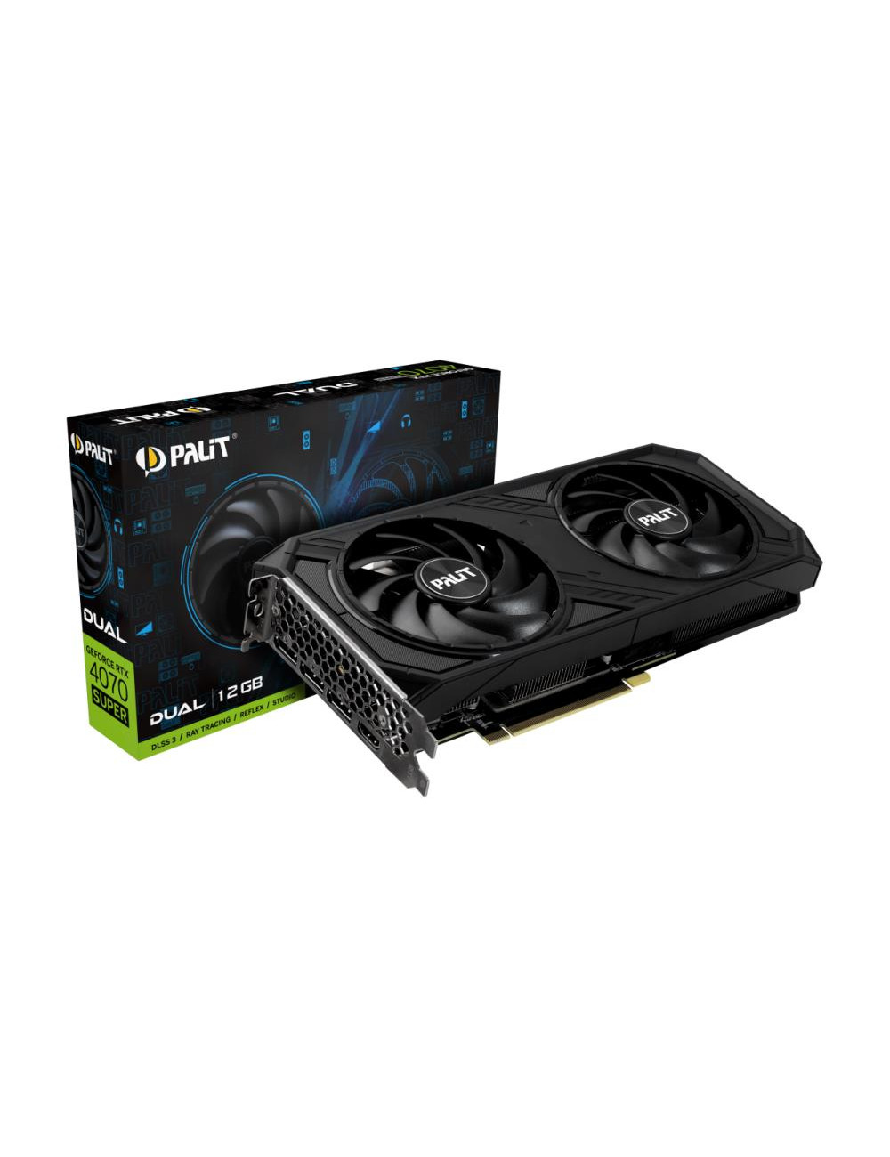 Graphics Card|PALIT|NVIDIA GeForce RTX 4070 SUPER|12 GB|GDDR6X|192 bit|PCIE 4.0 16x|GPU 1980 MHz|1xHDMI|3xDisplayPort|NED407S019