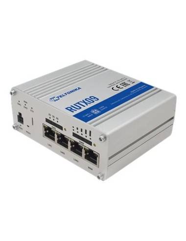 Rugged Industrial LTE-A Cat6 Router | RUTX09 | No Wi-Fi | 10/100/1000 Mbit/s | Ethernet LAN (RJ-45) ports 4 | Mesh Support No | 