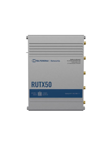 INDUSTRIAL 5G ROUTER | RUTX50 | 802.11ac | 867 Mbit/s | 10/100/1000 Mbps Mbit/s | Ethernet LAN (RJ-45) ports 5 | Mesh Support Ye