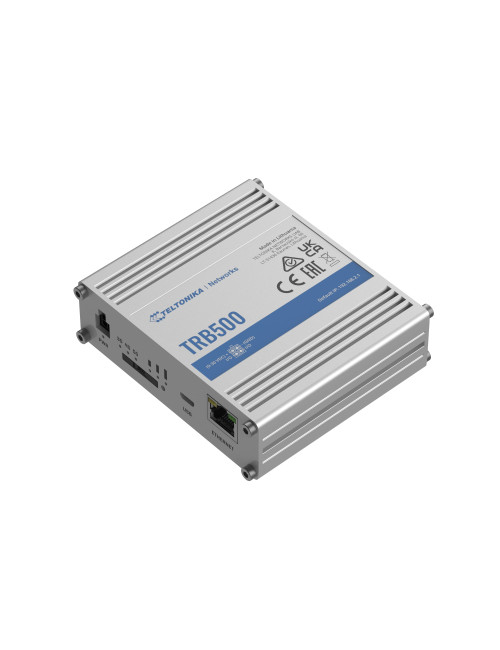 Industrial 5G Gateway | TRB500 | No Wi-Fi | Mbit/s | 10/100/1000 Mbps Mbit/s | Ethernet LAN (RJ-45) ports 1 | Mesh Support No | 