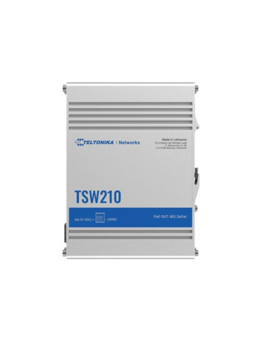 Teltonika | Switch | TSW210 | Unmanaged | Wall mountable | 1 Gbps (RJ-45) ports quantity 8 | 10 Gbps (RJ-45) ports quantity | SF