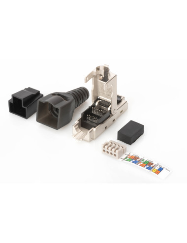 Digitus | CAT 6A Field Termination Plug, STP with dust cap, Bend relief | DN-93631
