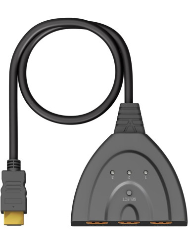 Goobay | HDMI Switch 3 to 1 (4K @ 30 Hz) | 58487 | Black | HDMI female | 3 HDMI female | 0.58 m
