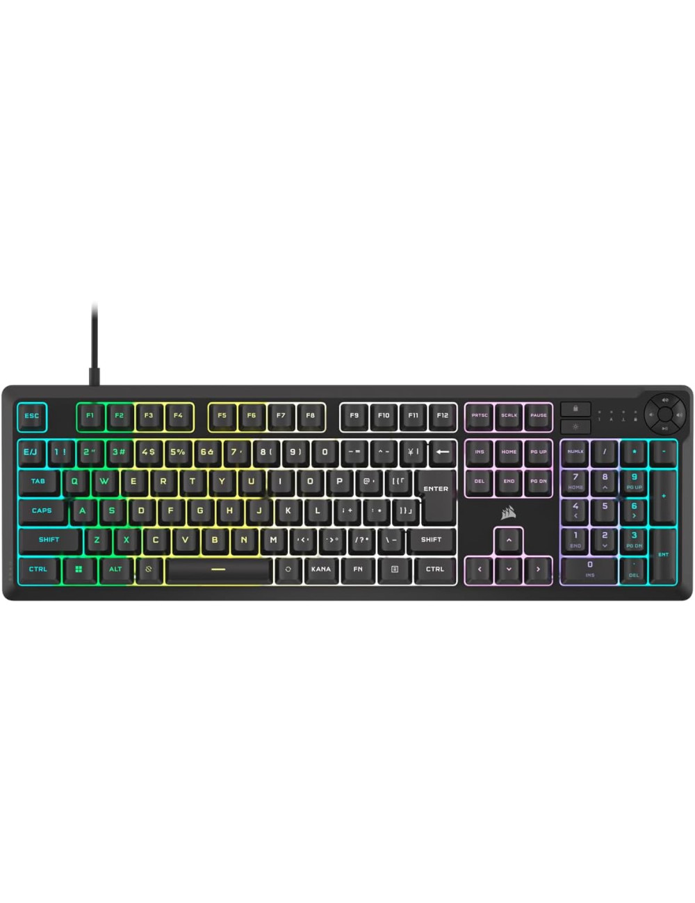 Corsair K55 CORE RGB | Gaming keyboard | Wired | NA | Black | USB 2.0 Type-A