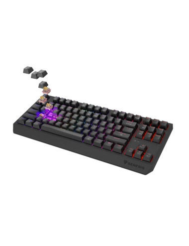 THOR 230 | Mechanical Gaming Keyboard | Wireless | US | Black | 2.4 GHz, Bluetooth, USB | Outemu Panda