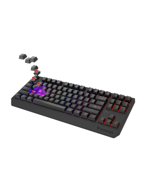 THOR 230 | Mechanical Gaming Keyboard | Wireless | US | Black | 2.4 GHz, Bluetooth, USB | Outemu Red