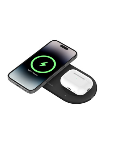 Belkin 2-in-1 Wireless Magnetic Charging Station with Qi2 (15W) | WIZ021vfBK