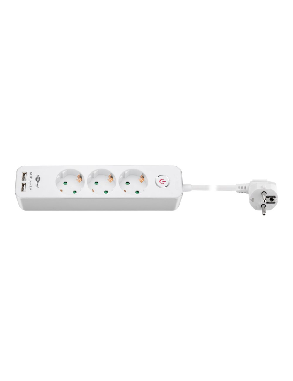 41264 3-Way Power Strip with Switch and USB | Sockets quantity 3