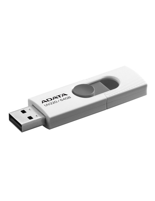 MEMORY DRIVE FLASH USB2 64GB/WHITE AUV220-64G-RWHGY ADATA