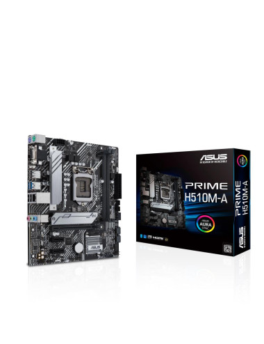 Mainboard|ASUS|Intel H510|LGA1200|MicroATX|2xPCI-Express 3.0 1x|1xPCI-Express 4.0 16x|1xM.2|Memory DDR4|Memory slots 2|1x15pin D