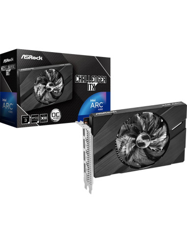 Graphics Card|ASROCK|Intel Arc A380|6 GB|GDDR6|96 bit|PCIE 4.0 8x|GPU 2250 MHz|Dual Slot Fansink|1xHDMI|3xDisplayPort|A380CLI6GO