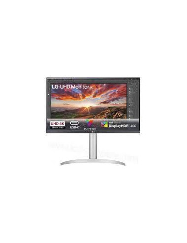 LCD Monitor|LG|27"|4K|Panel IPS|3840x2160|16:9|5 ms|Speakers|Swivel|Height adjustable|Tilt|Colour White|27UP85NP-W