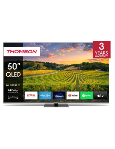 TV Set|THOMSON|50"|4K/Smart|QLED|3840x2160|Bluetooth|Google TV|50QG5C14