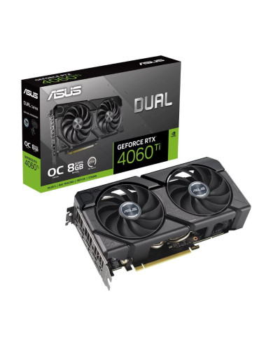 Graphics Card|ASUS|NVIDIA GeForce RTX 4060 Ti|8 GB|GDDR6|128 bit|PCIE 4.0 16x|GPU 2565 MHz|Dual Slot Fansink|1xHDMI|3xDisplayPor