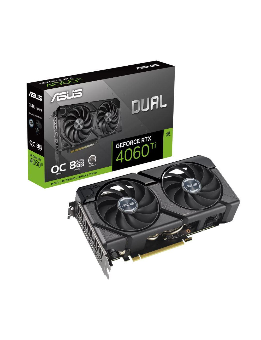 Graphics Card|ASUS|NVIDIA GeForce RTX 4060 Ti|8 GB|GDDR6|128 bit|PCIE 4.0 16x|GPU 2565 MHz|Dual Slot Fansink|1xHDMI|3xDisplayPor