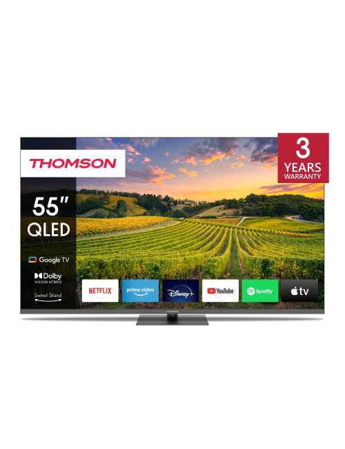 TV Set|THOMSON|55"|4K/Smart|QLED|3840x2160|Bluetooth|Google TV|55QG5C14