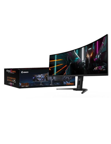 LCD Monitor|GIGABYTE|AORUS CO49DQ|49"|Gaming/Curved|5120x1440|32:9|144Hz|Matte|0.03 ms|Speakers|Swivel|Height adjustable|Tilt|Co