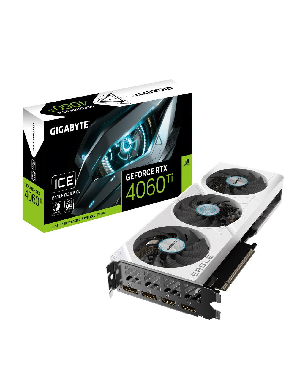 Graphics Card|GIGABYTE|NVIDIA GeForce RTX 4060 Ti|8 GB|GDDR6|128 bit|PCIE 4.0 16x|GPU 2550 MHz|2xHDMI|2xDisplayPort|GV-N406TEAGL