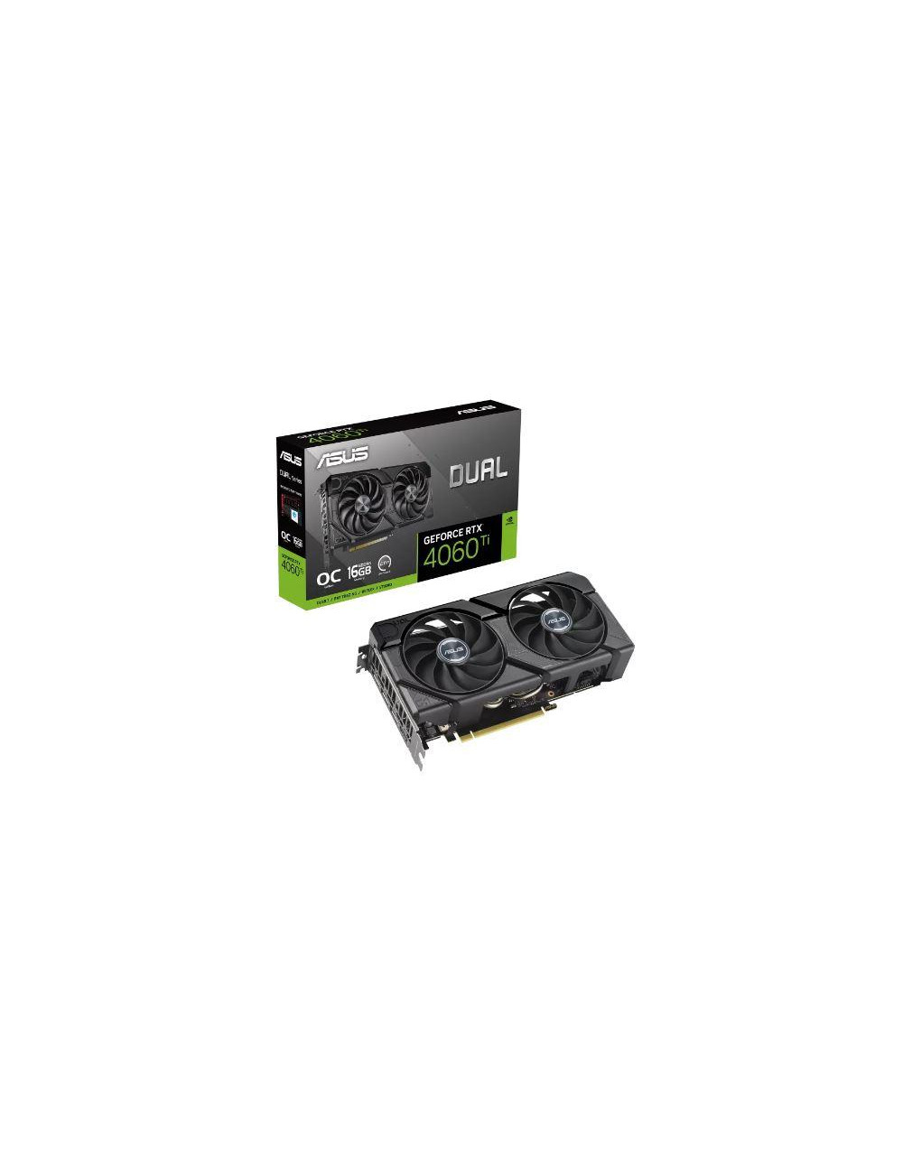 Graphics Card|ASUS|NVIDIA GeForce RTX 4060 Ti|16 GB|GDDR6|128 bit|PCIE 4.0 16x|Dual Slot Fansink|1xHDMI|3xDisplayPort|DUAL-RTX40