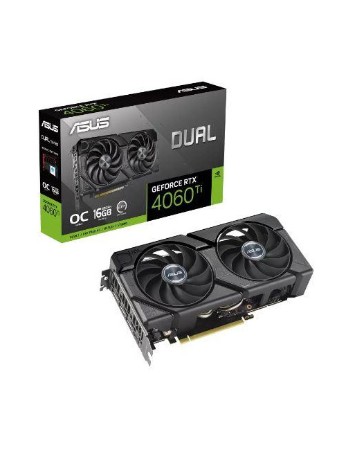 Graphics Card|ASUS|NVIDIA GeForce RTX 4060 Ti|16 GB|GDDR6|128 bit|PCIE 4.0 16x|Dual Slot Fansink|1xHDMI|3xDisplayPort|DUAL-RTX40