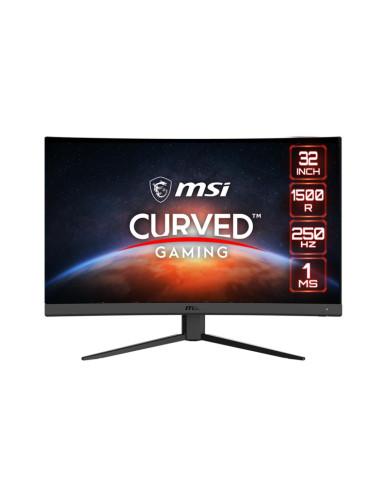 LCD Monitor|MSI|G32C4X|31.5"|Gaming/Curved|Panel VA|1920x1080|16:9|250Hz|Matte|1 ms|Tilt|Colour Black|G32C4X