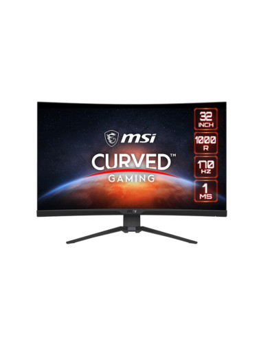 LCD Monitor|MSI|G322CQP|31.5"|Gaming/Curved|Panel VA|2560x1440|16:9|170Hz|Matte|1 ms|Height adjustable|Tilt|Colour Black|G322CQP