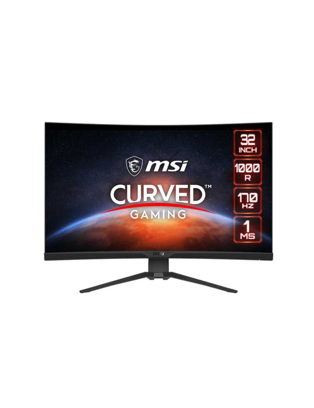 LCD Monitor|MSI|G322CQP|31.5"|Gaming/Curved|Panel VA|2560x1440|16:9|170Hz|Matte|1 ms|Height adjustable|Tilt|Colour Black|G322CQP