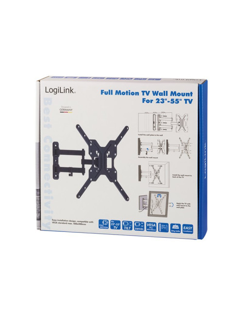 Logilink BP0016 TV Wall mount, 23"-55", tilt +15 -15 ,swievel +-90 , 395mm | Logilink