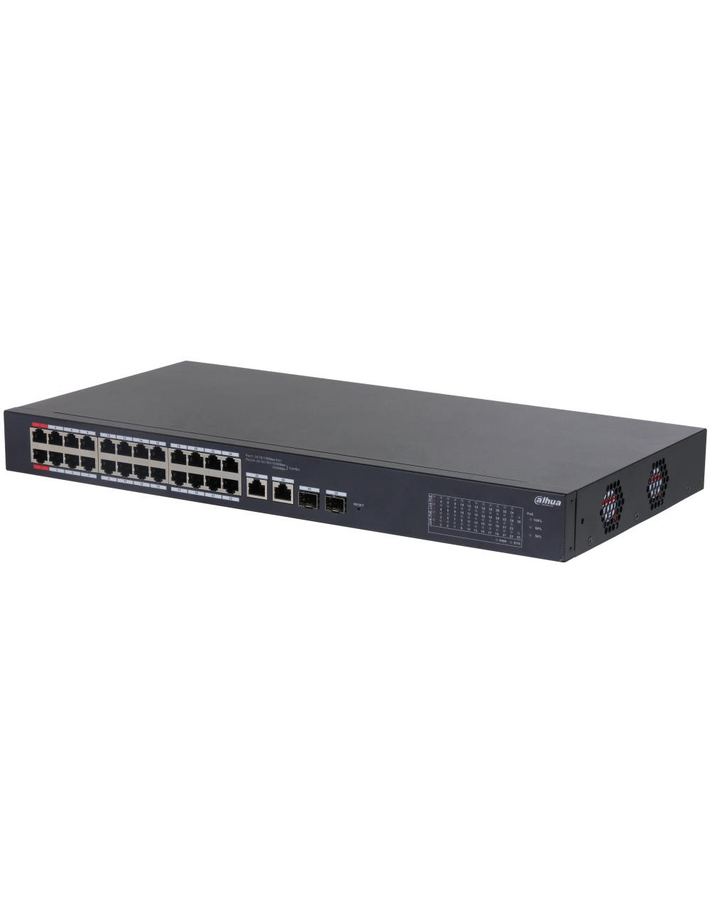 Switch|DAHUA|CS4226-24ET-240|Desktop/pedestal|Rack 1U|24x10Base-T / 100Base-TX|2x10/100/1000BASE-T/SFP combo|2|26|PoE ports 24|2