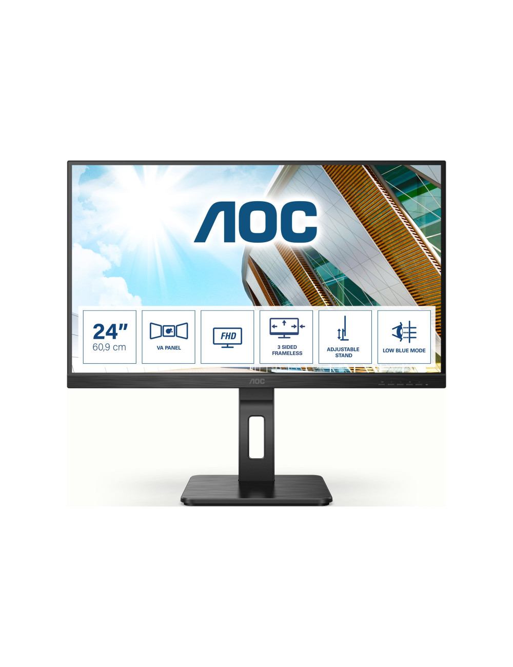 AOC | Monitor | 24P2QM | 23.8 " | VA | FHD | 16:9 | 75 Hz | 4 ms | 1920 x 1080 | HDMI ports quantity 1