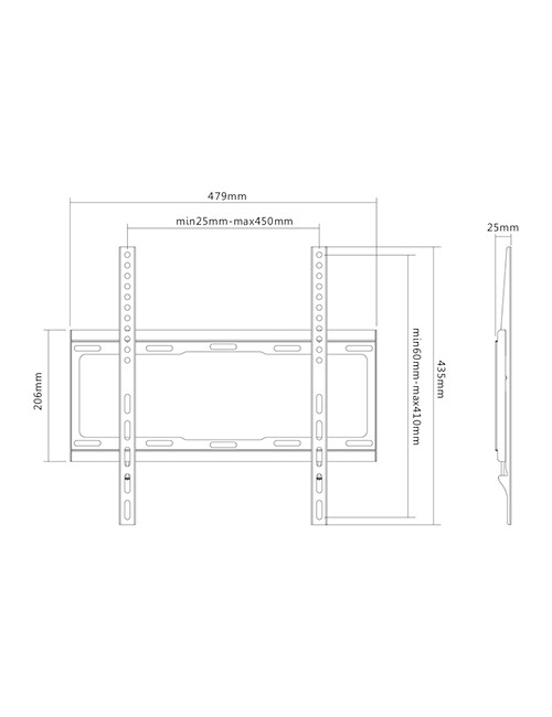 Sunne | Wall mount | 32-55-EF | Fixed | 32-55 " | Maximum weight (capacity) 40 kg | Black