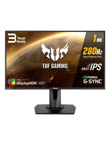 Asus TUF Gaming VG279QM 27 " IPS FHD 16:9 1 ms 400 cd/m Black HDMI ports quantity 2 x HDMI 2.0 280 Hz