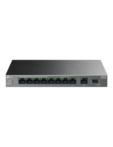 TP-LINK LS1210GP 10-Port Gigabit Desktop Switch with 8-Port PoE+