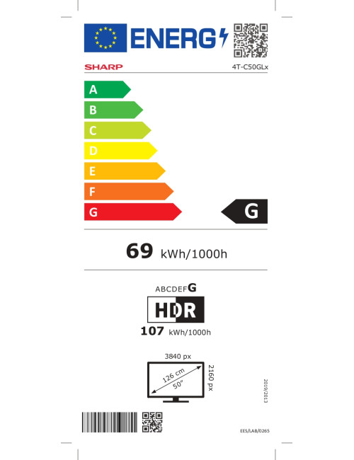 Sharp 50GL4060E | 50 | Smart TV | Google TV | 4k Ultra HD