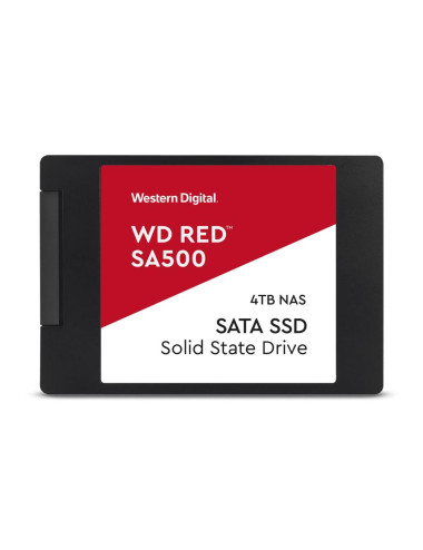 SSD|WESTERN DIGITAL|Red SA500|4TB|SATA 3.0|Write speed 530 MBytes/sec|Read speed 560 MBytes/sec|2,5"|TBW 2500 TB|MTBF 2000000 ho