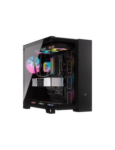 Corsair 6500X Mid-Tower Dual Chamber PC Case, Black/Obsidian Aluminum