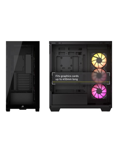 Corsair 3500X ARGB Mid-Tower PC Case, Black