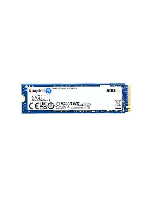 Kingston SSD | NV3 | 500 GB | SSD form factor M.2 2280 | Solid-state drive interface PCIe NVMe Gen 4.0 (x4) | Read speed 5000 MB