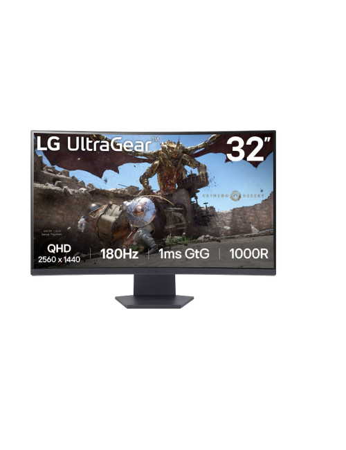 LG 32GS60QC-B | 32 " | VA | QHD | 16:9 | 180 Hz | 1 ms | 2560 x 1440 pixels | 300 cd/m | HDMI ports quantity 2