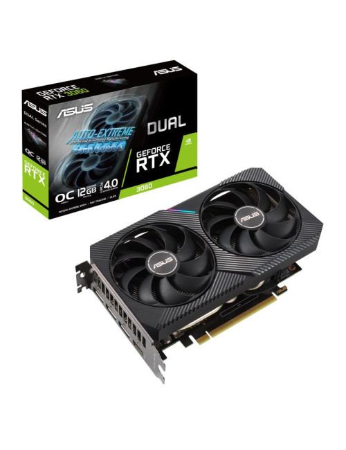 Graphics Card|ASUS|NVIDIA GeForce RTX 3060|12 GB|192 bit|PCIE 4.0 16x|GDDR6|GPU 1837 MHz|1xHDMI|3xDisplayPort|DUAL-RTX3060-O12G-