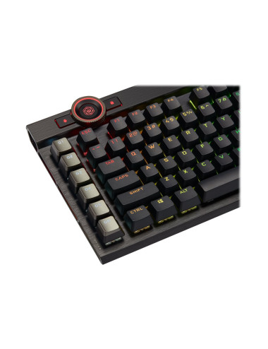 Keyboard | K100 RGB | Mechanical Gaming Keyboard | Wired | Nordic | Black | USB Type-A | CORSAIR OPX Optical-Mechanical